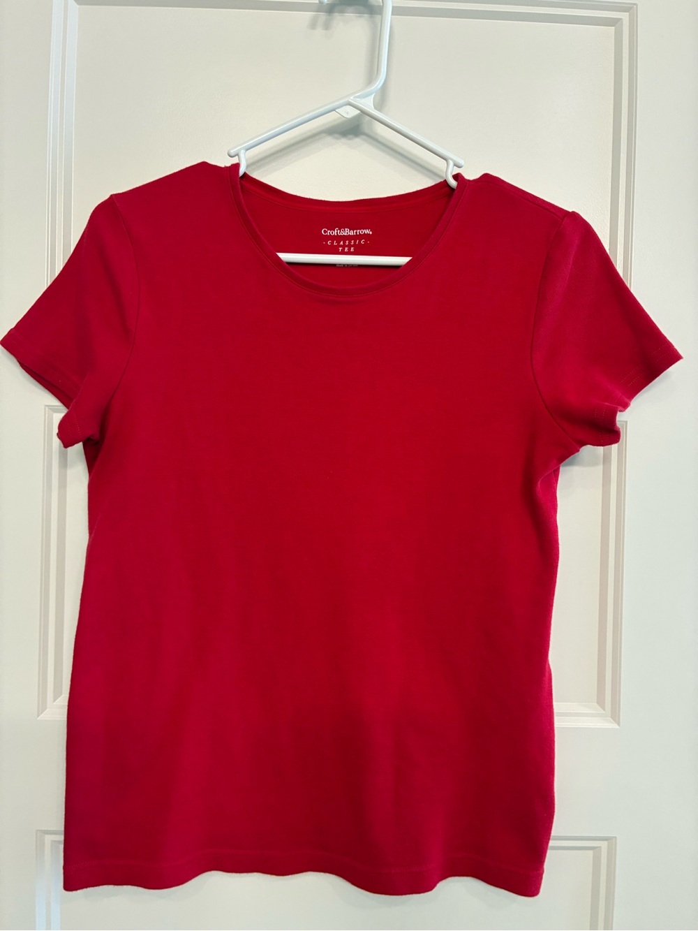 croft & barrow Red Short Sleeve Tee Sz S